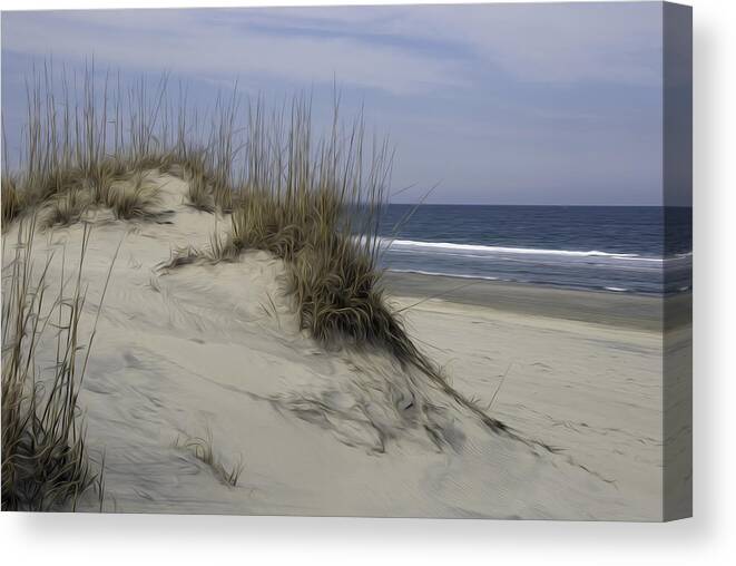 Beach Canvas Print featuring the digital art The Dunes #1 by Kelvin Booker