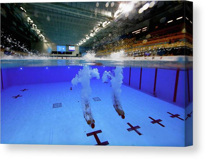 Pan American Games 2015 Canvas Print featuring the photograph Toronto 2015 Pan Am Games - Day 3 Mens #1 by Al Bello