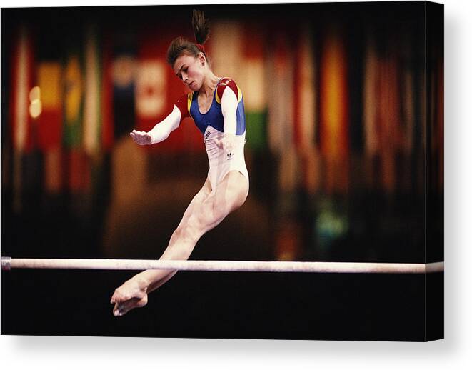 Event Canvas Print featuring the photograph World Artistic Gymnastics Championships #1 by Simon Bruty