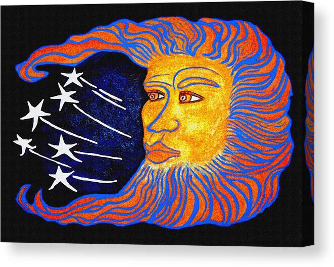 Donna Proctor Canvas Print featuring the painting Zeus by Donna Proctor