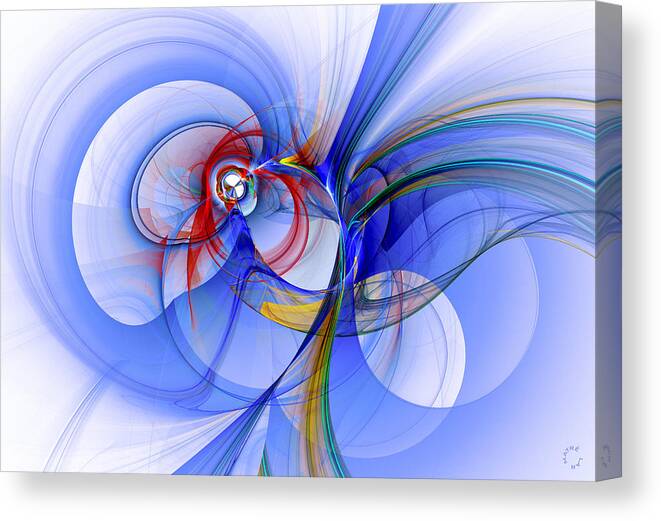 Abstract Art Canvas Print featuring the digital art 1003 by Lar Matre