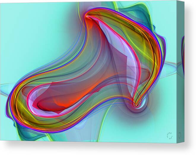 Abstract Art Canvas Print featuring the digital art 1029 by Lar Matre