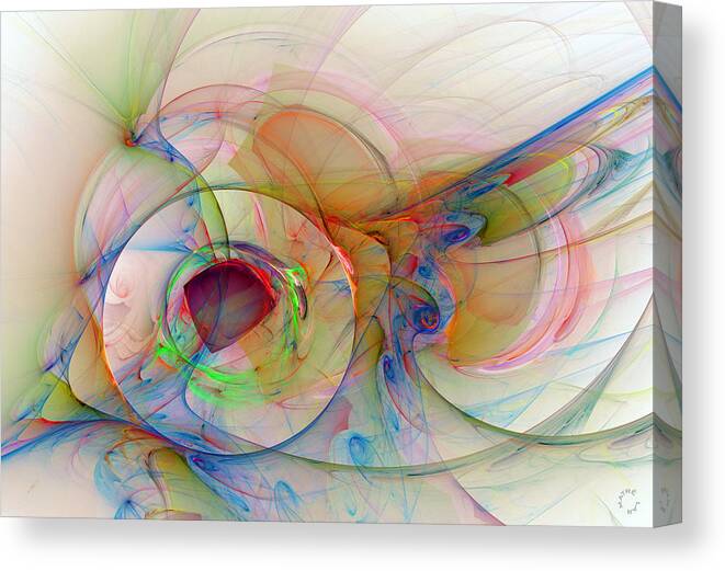 Abstract Art Canvas Print featuring the digital art 1054 by Lar Matre