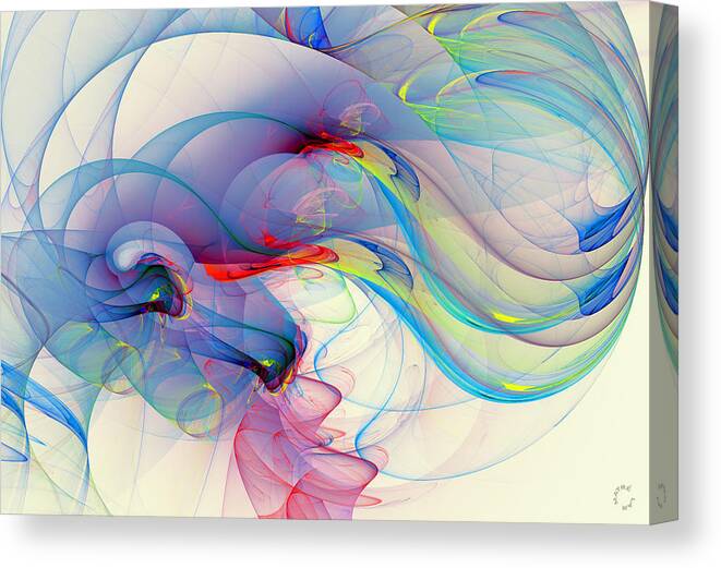 Abstract Art Canvas Print featuring the digital art 1060 by Lar Matre