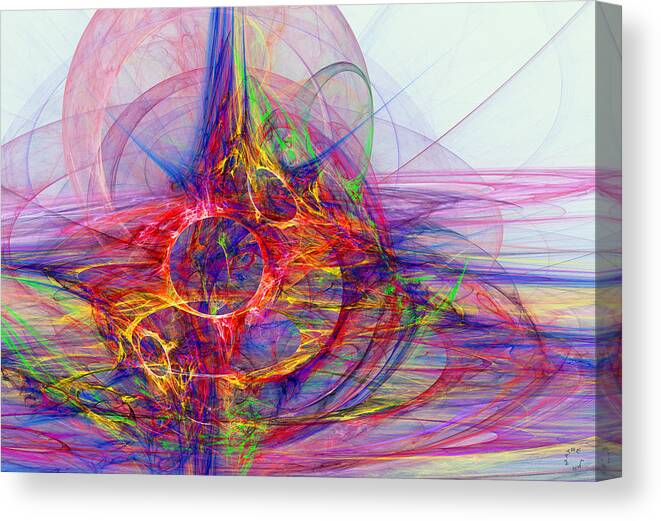 Abstract Art Canvas Print featuring the digital art 1079 by Lar Matre