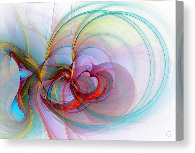 Abstract Art Canvas Print featuring the digital art 1086 by Lar Matre