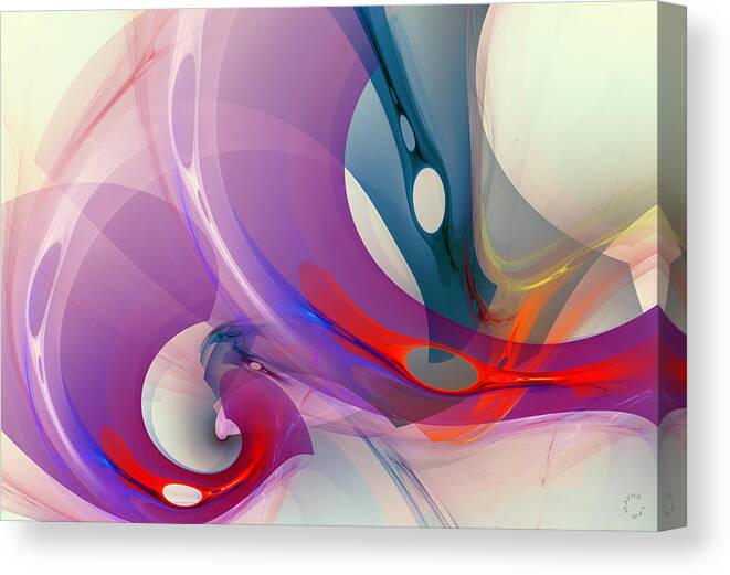 Abstract Art Canvas Print featuring the digital art 1088 by Lar Matre