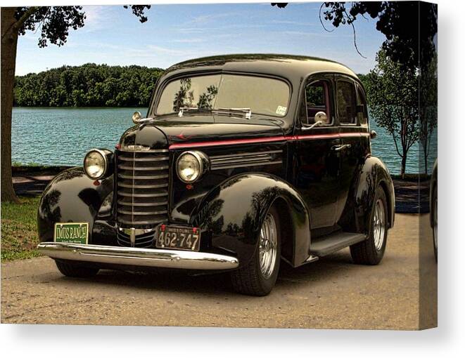 1937 Canvas Print featuring the photograph 1937 Oldsmobile Custom Sedan Hot Rod by Tim McCullough