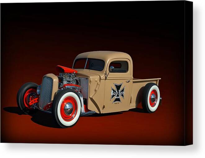 1946 Canvas Print featuring the photograph 1946 Ford Hot Rod Pickup by Tim McCullough