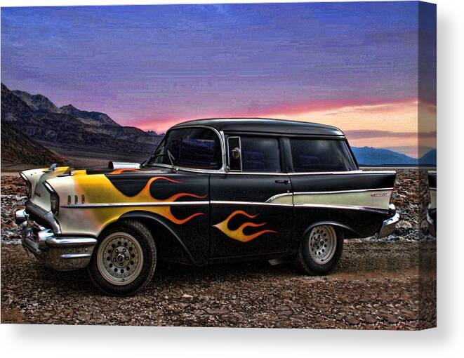 1957 Canvas Print featuring the photograph 1957 Chevrolet Shorty Wagon by Tim McCullough
