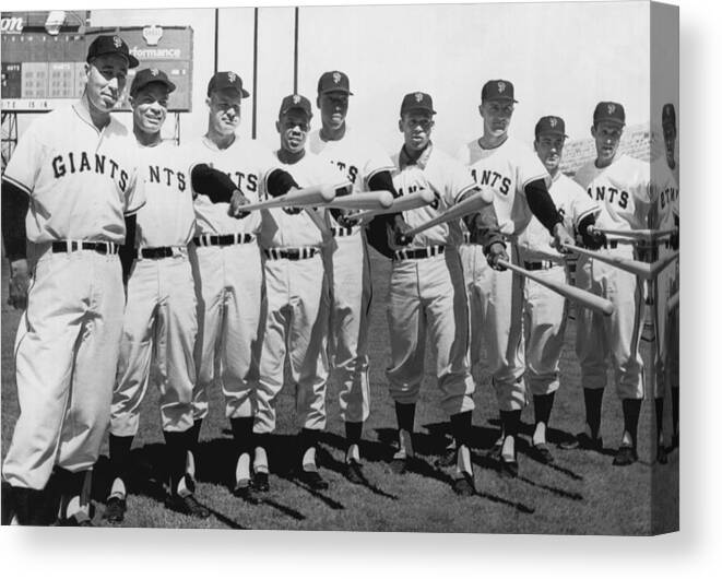 1961 Canvas Print featuring the photograph 1961 San Francisco Giants by Underwood Archives