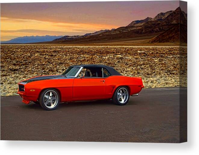 1969 Canvas Print featuring the photograph 1969 Camaro Z28 Convertible by Tim McCullough