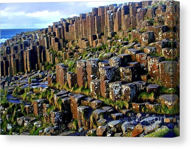 Giant's Causeway Canvas Print featuring the photograph Giant's Causeway by Nina Ficur Feenan