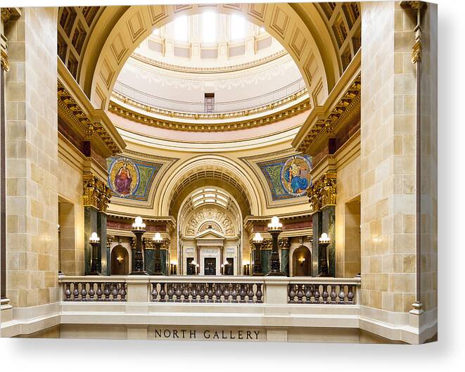 Capitol Canvas Print featuring the photograph Madison capitol #2 by Steven Ralser