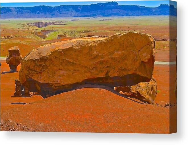 Rock Canvas Print featuring the photograph Rock Orange #2 by Jim Hogg