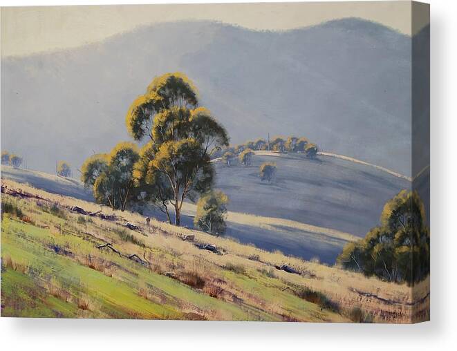 Landscape Canvas Print featuring the painting Summer Landscape #2 by Graham Gercken