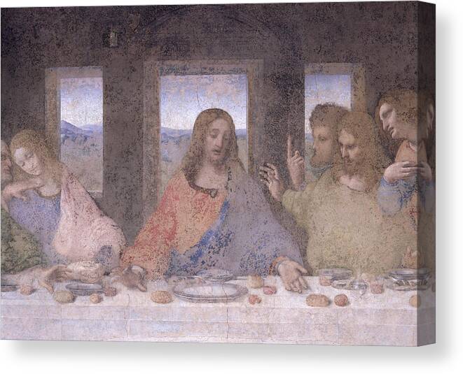 Leonardo Canvas Print featuring the painting The Last Supper by Leonardo Da Vinci