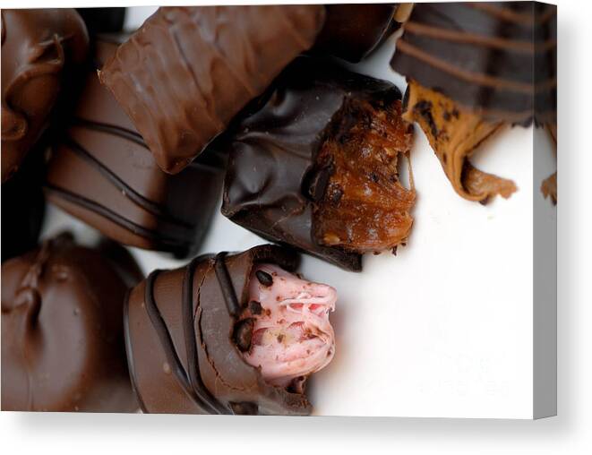 Be My Valentine Canvas Print featuring the photograph Chocolate Candies #3 by Amy Cicconi