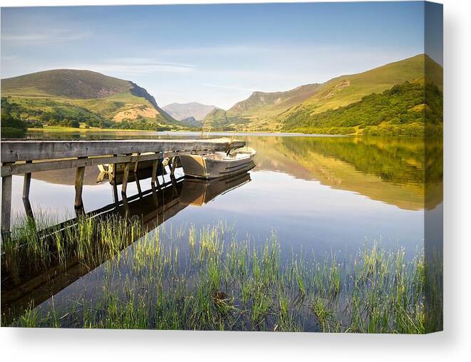 Landscape Canvas Print featuring the photograph Llyn Nantile #3 by Stephen Taylor