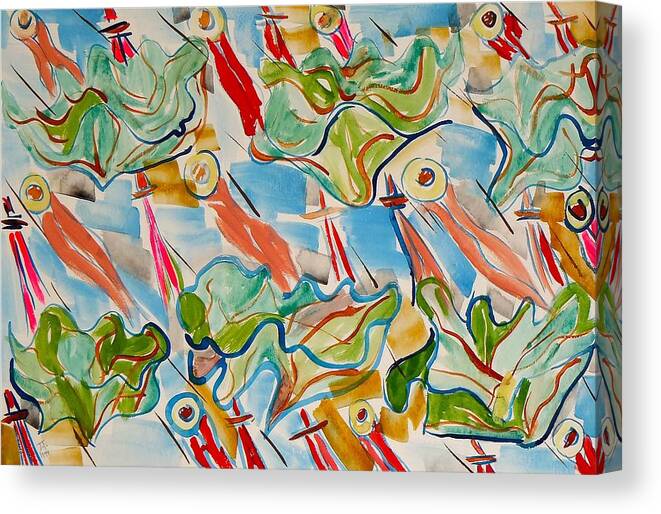 Pattern Canvas Print featuring the painting Pattern #68 by Troy Thomas