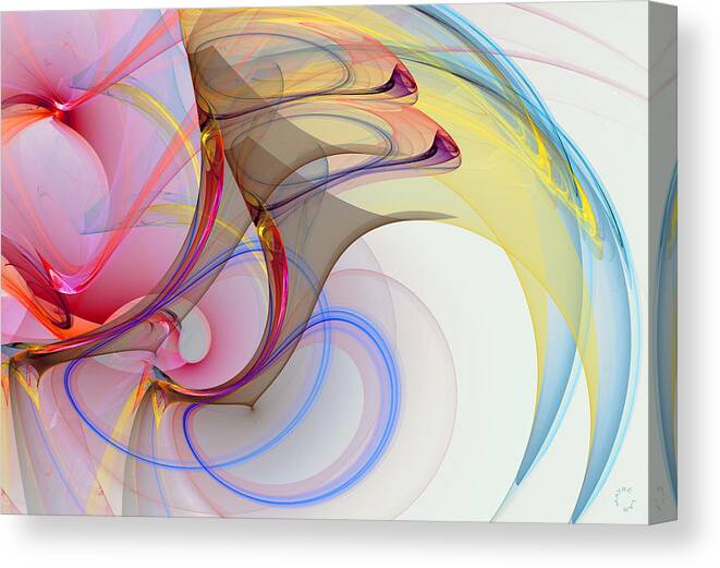 Abstract Art Canvas Print featuring the digital art 956 by Lar Matre