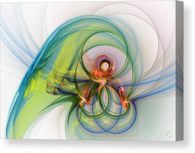 Abstract Art Canvas Print featuring the digital art 965 by Lar Matre
