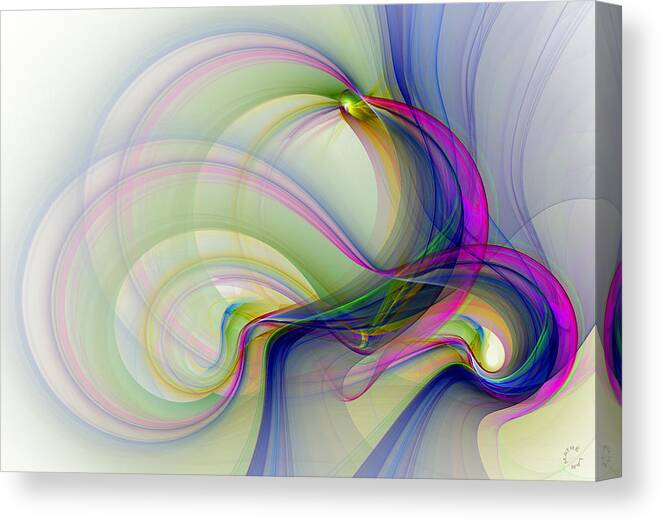 Abstract Art Canvas Print featuring the digital art 983 by Lar Matre