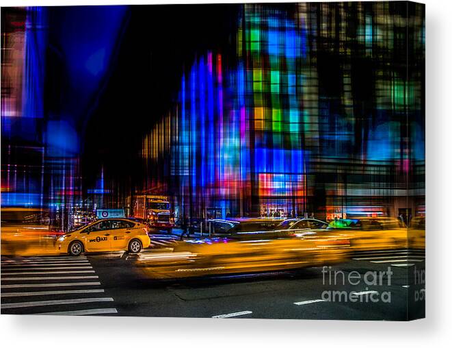 Nyc Canvas Print featuring the photograph a city full of colors II by Hannes Cmarits