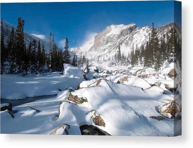 Colorado Canvas Print featuring the photograph A Winter Morning in the Mountains by Cascade Colors