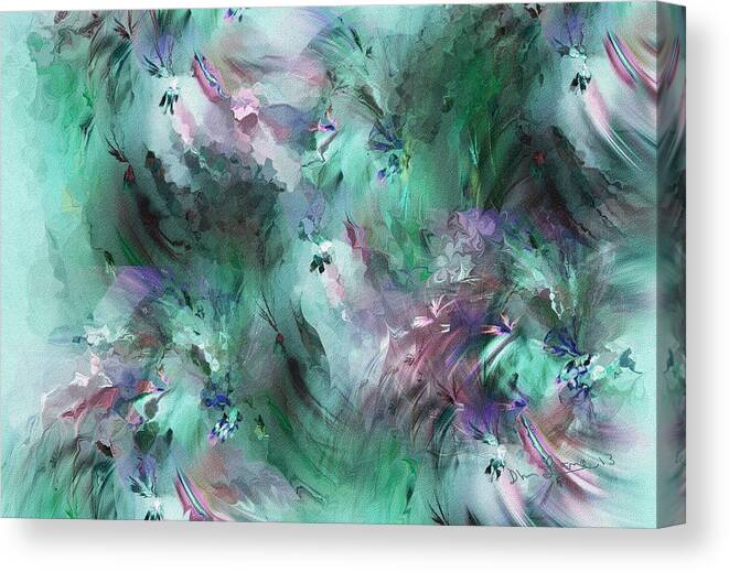 Fine Art Canvas Print featuring the digital art Abstract Floral 012113 by David Lane