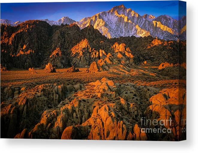 Alabama Hills Canvas Print featuring the photograph Alabama Hills by Inge Johnsson