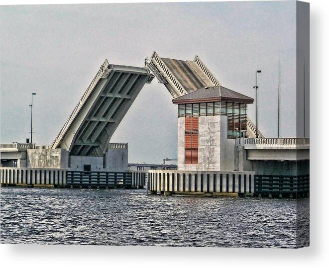 Victor Montgomery Canvas Print featuring the photograph Alfred Cunningham Drawbridge by Vic Montgomery