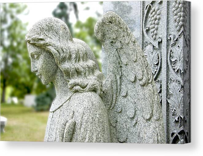 Statue Canvas Print featuring the photograph Angel by Carol Erikson