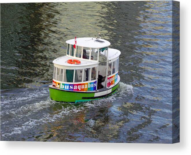 Vancouver Canvas Print featuring the photograph Aquabus by Laurie Tsemak