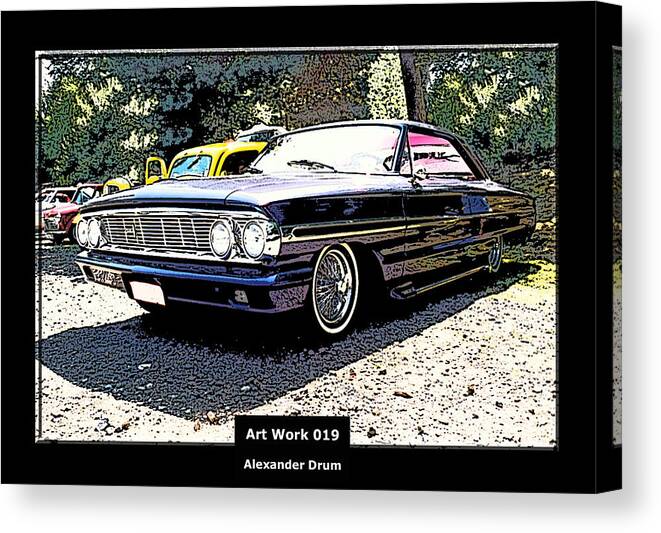 Prints Canvas Print featuring the photograph Art Work 019 Ford Galaxy by Alexander Drum
