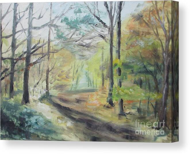 Impressionism Canvas Print featuring the painting Ashridge Woods 2 by Martin Howard