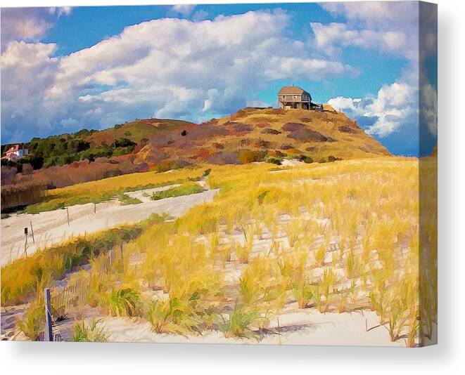 Cape Cod Canvas Print featuring the photograph Ballston Beach Dunes Photo Art by Constantine Gregory