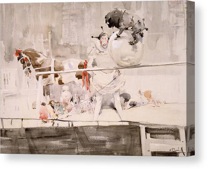 Horse Canvas Print featuring the painting Barnet Fair by Joseph Crawhall