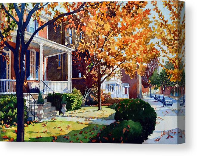Landscape Canvas Print featuring the painting Before the Snow Falls by Mick Williams