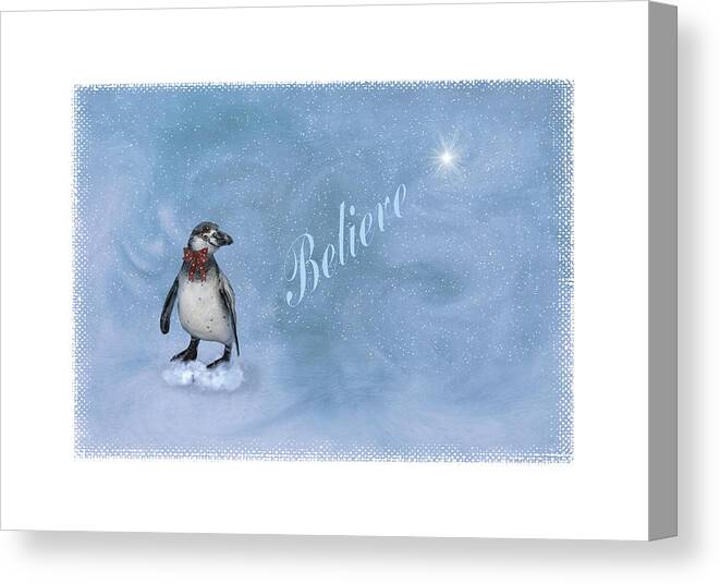 Christmas Canvas Print featuring the photograph Believe by Robin-Lee Vieira