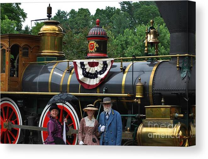 Train Engine Canvas Print featuring the photograph Bells and Whistles by Bob Sample