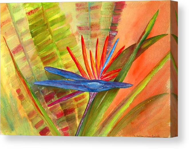 Print Canvas Print featuring the painting Bird of Paradise by Ashley Goforth