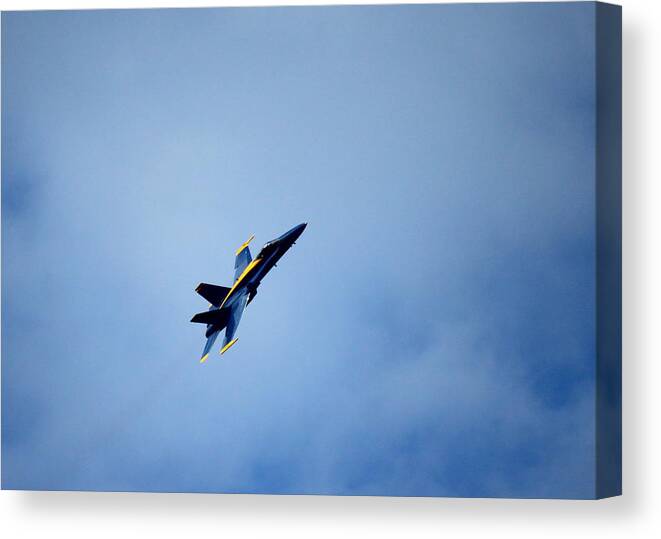 F16 Canvas Print featuring the photograph Blue Angel by Saya Studios