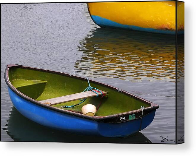 Blue Canvas Print featuring the photograph Blue Boat by Peggy Dietz
