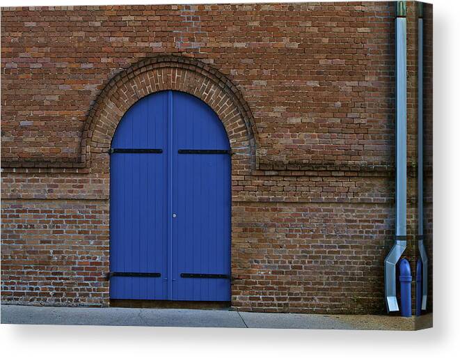 Door Canvas Print featuring the photograph Blue Door by John Babis