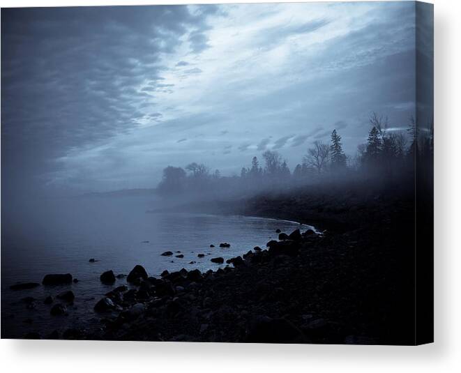 Fog Canvas Print featuring the photograph Blue Hour Mist by Mary Amerman