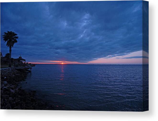 Sunrise Canvas Print featuring the photograph Blue Sunrise by Susan Moody