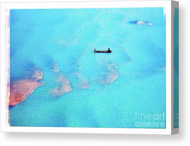 Chad Canvas Print featuring the photograph Boat Deep Blue by HELGE Art Gallery