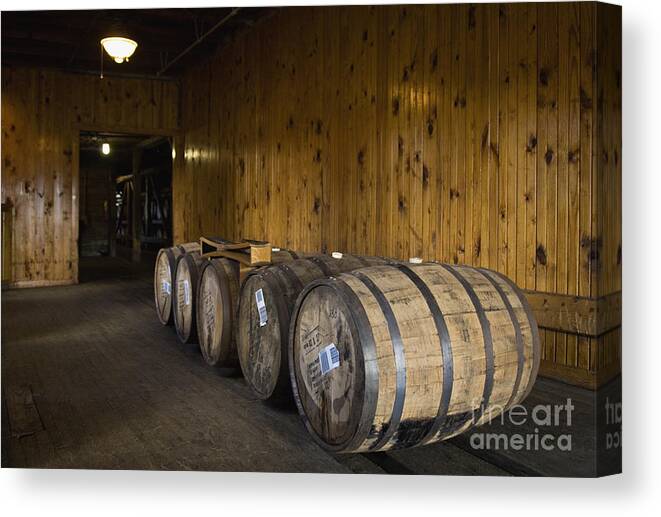 Barrels Canvas Print featuring the photograph Bourbon - D008748 by Daniel Dempster