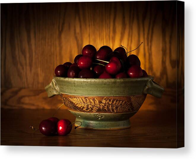 Cherry Canvas Print featuring the photograph Bowl of Cherries by Wayne Meyer